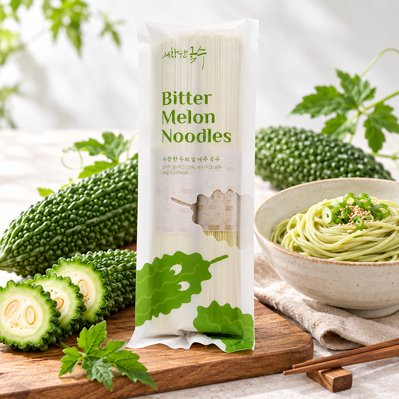 우리밀거창한여주국수 400g - 여주 20%  건강한 국수